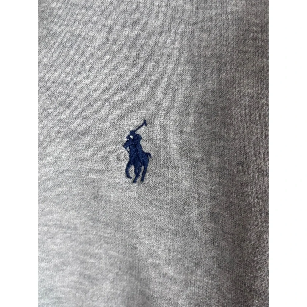 Polo Ralph Lauren Mens Heather Gray Fleece Pullover Hoodie Sweatshirt Size M